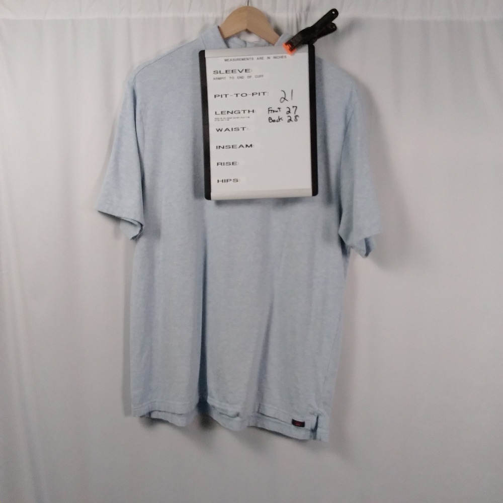 Faherty Movement Polo Shirt Short Sleeve Cardiff Blue Performance Stretch Mens L - Picture 3 of 6